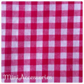 Pink-weiß karierter Baumwollstoff (10mm)