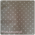 creme mit beigen Rentieren und grauen Kreisen, Baumwollstoff (20mm) 